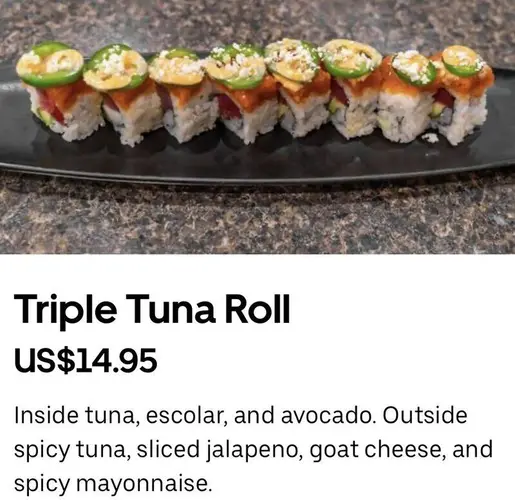 Triple Tuna Roll