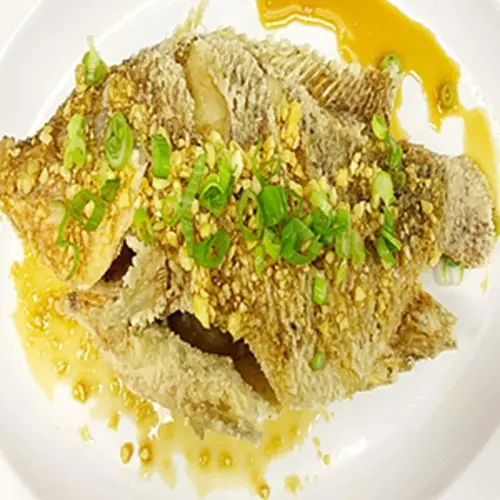 Fried Tilapia Special Garlic Sauce