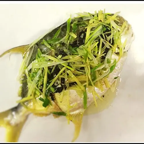 Steamed Pompano Ginger Scallion