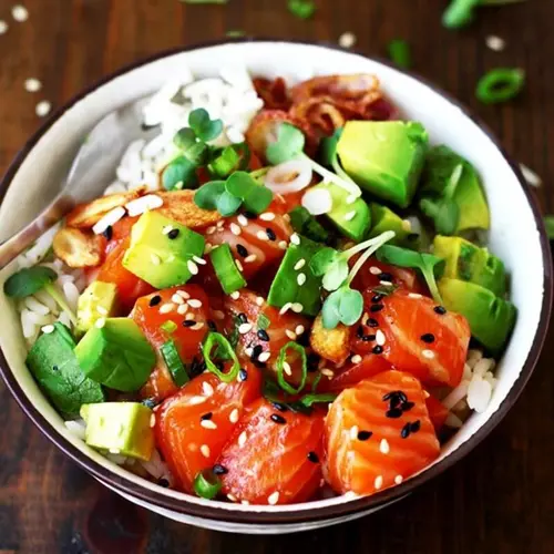 Ahi Salmon Poki Bowl