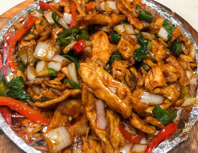 Three Pepper Chickenx
