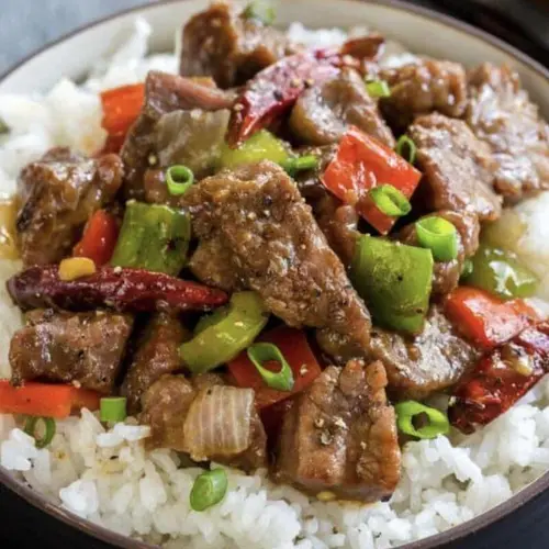 Mongolian Beef Over Rice