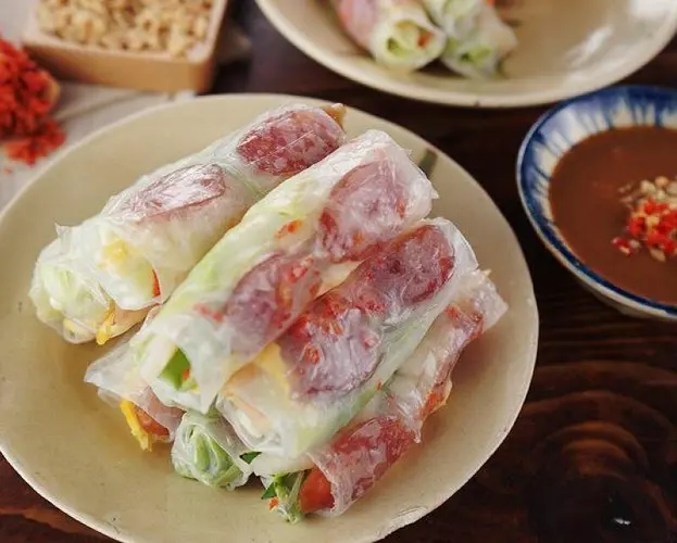 Sausages & Egg Spring Rolls