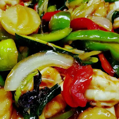 Spicy Basil Shrimp