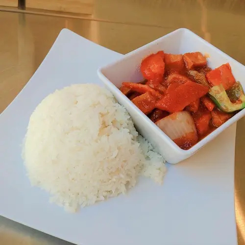 Fried Tofu In Tomato Sauce