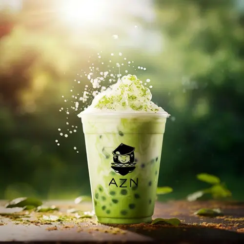 Matcha Milk Tea Red Bean