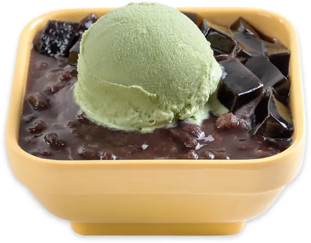 Grass Jelly & Red Bean Matcha Ice Cream
