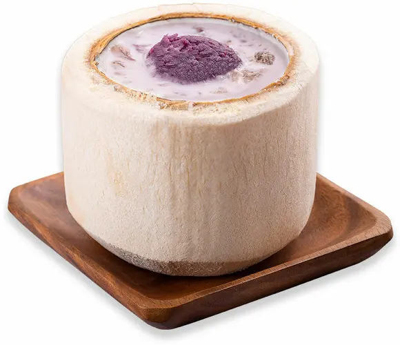 Coconut Jelly Ube Peach Gum