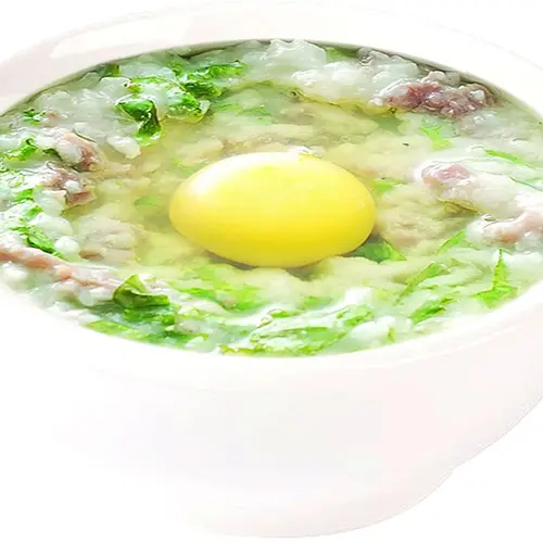 Minced Beef & Egg Congee