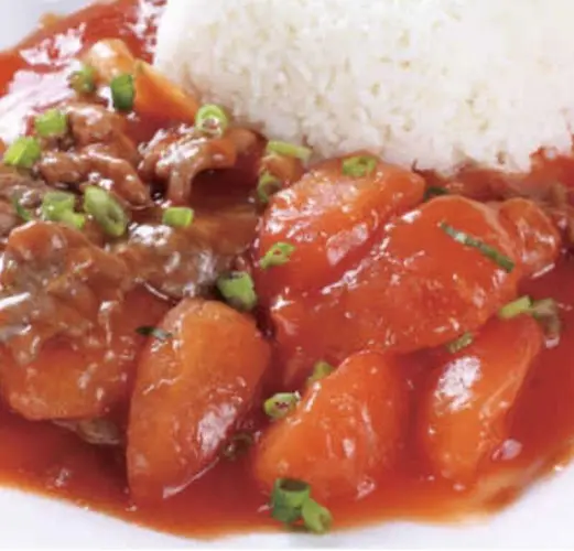 Braised Beef & Tomato Over Rice