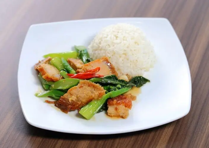 Chrispy Pork Belly & Chinese Broccoli