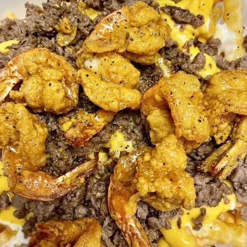 Honey Lemon Pepper Shrimp & Steak Fries