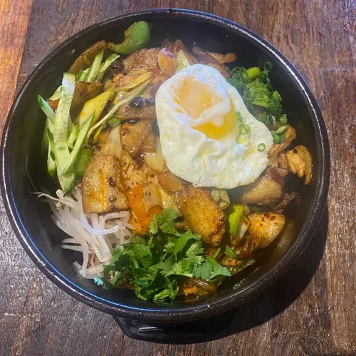 Twice Cooked Pork Bibimbap