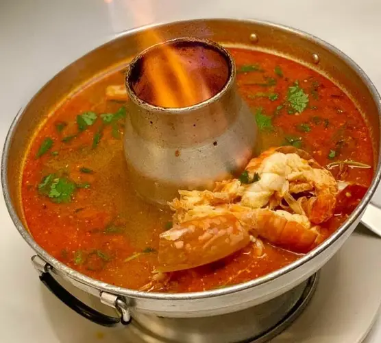 Hot And Sour Jumbo Prawn Soup