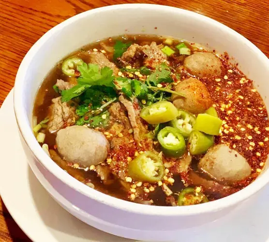 Beef And Meat Ball Noodle Soup