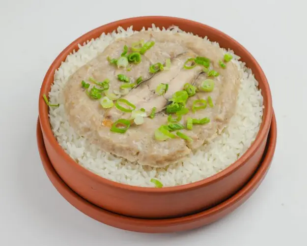 Steamed Rice Salted Fish And Meat Patty