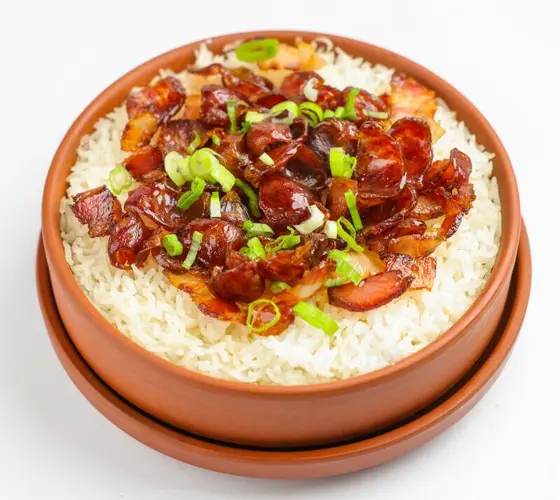 Steamed Rice Chinese Preserved Meat