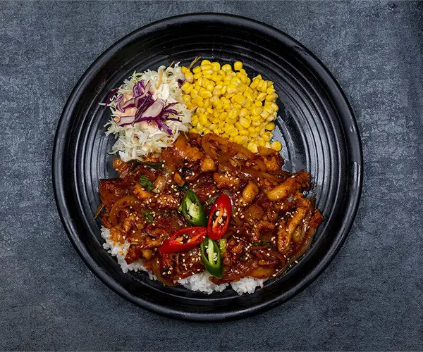 Baby Octopus Over Rice
