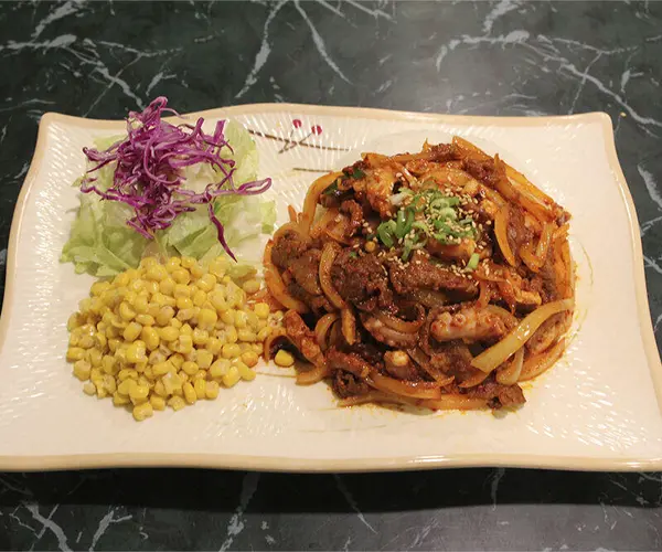 Beef Baby Octopus Over Rice