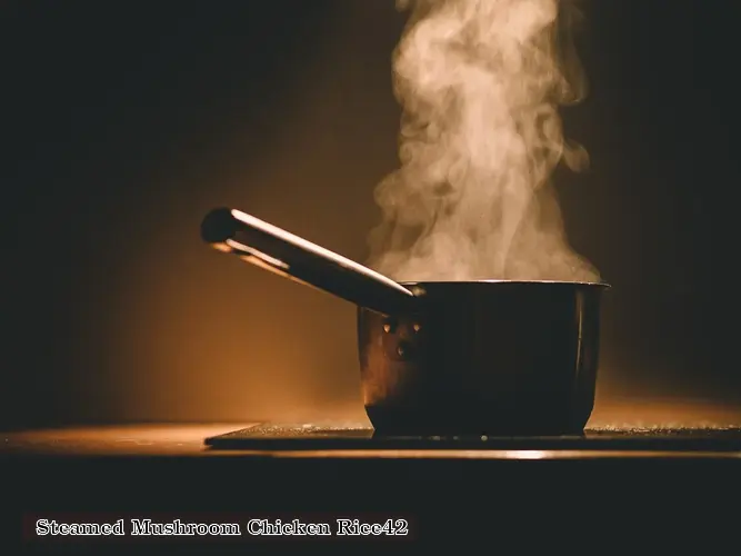 Steamed Mushroom Chicken Rice